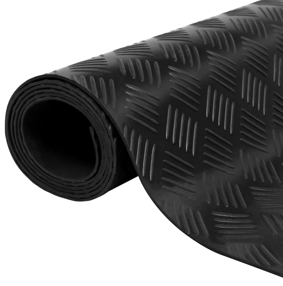 Tappetino Antiscivolo İn Gomma 2 X 1 M A Lamiere A Scacchiera /