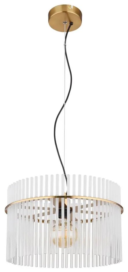 Globo 15698HM - Lampadario a sospensione con filo GORLEY 1xE27/60W/230V diametro 40 cm oro