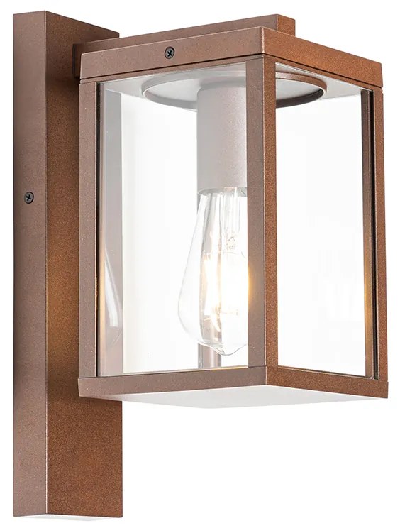 Llanterna da parete per esterni intelligente marrone ruggine IP44 incl. Wifi ST64 - Charlois