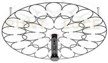 Lafra lampada da soffitto media nera 2700k 2150lm 27w d.70cm dimmer...