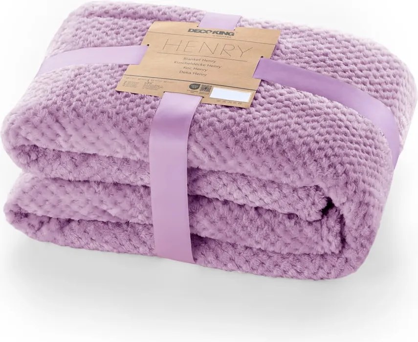 Coperta in microfibra viola lilla , 70 x 150 cm Henry - DecoKing