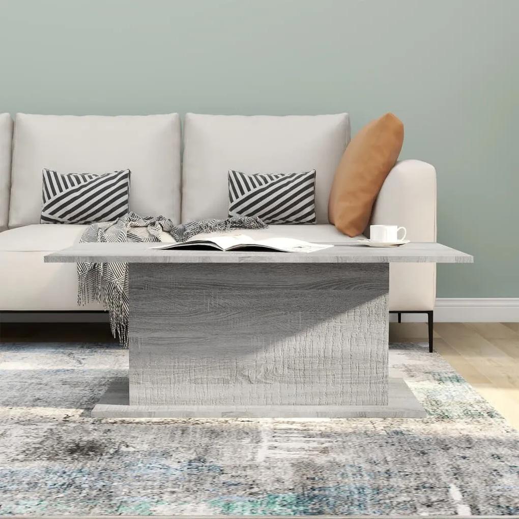 Tavolino da salotto grigio sonoma 102x55,5x40 cm in truciolato