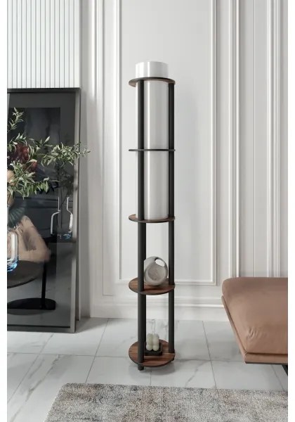 Lampada da terra con ripiani NOTO 1xE27/40W/230V marrone/nero