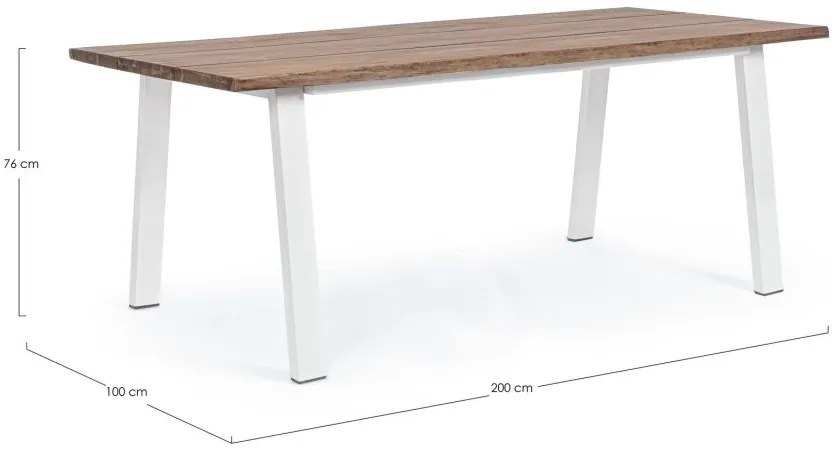 Tavolo OSLO gambe bianche 200&#215;100 cm