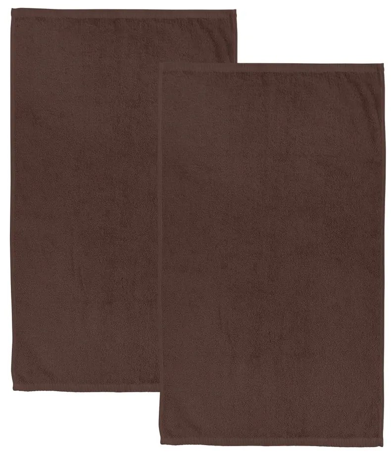 Set di asciugamani con asciugatura rapida e tipo terry marroni in cotone 2 pz 90x140 cm Quick Dry – Catherine Lansfield