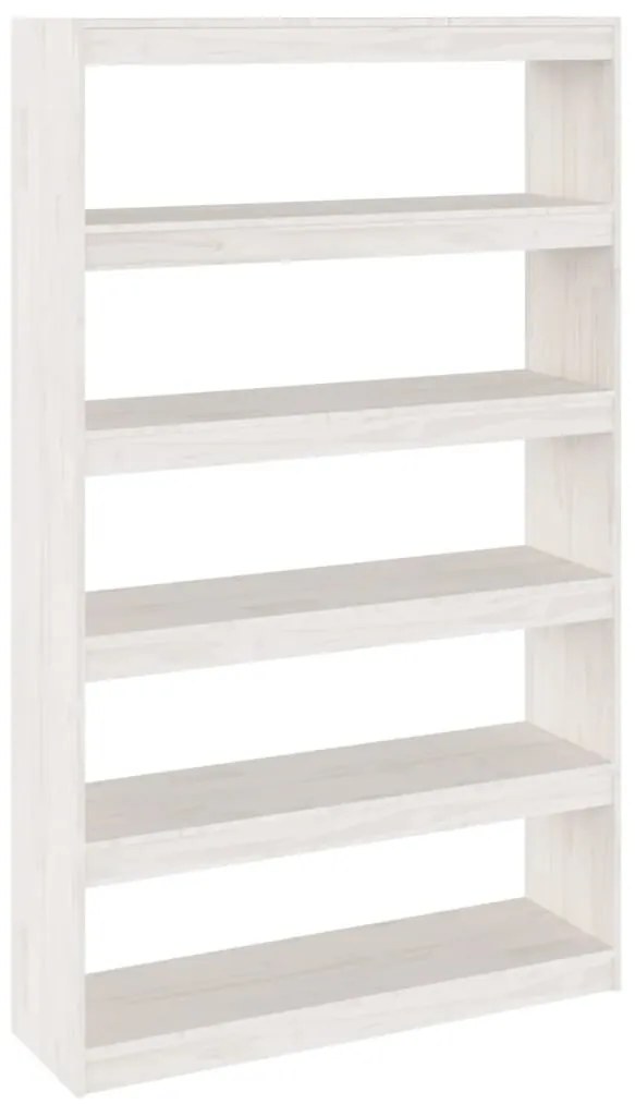 Libreria/Divisorio Bianco 100x30x167,5 cm in Massello di Pino