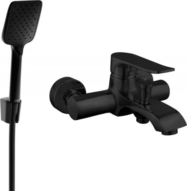 Mexen Pecos R62 rubinetteria da vasca con set doccia, nera - 7273R62-70