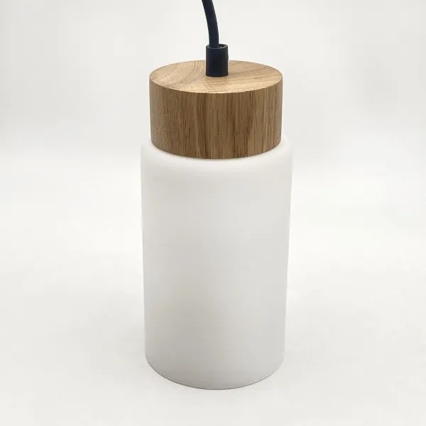 Lampada a sospensione con cavo MARKUS 1xE27/15W/230V nero/rovere