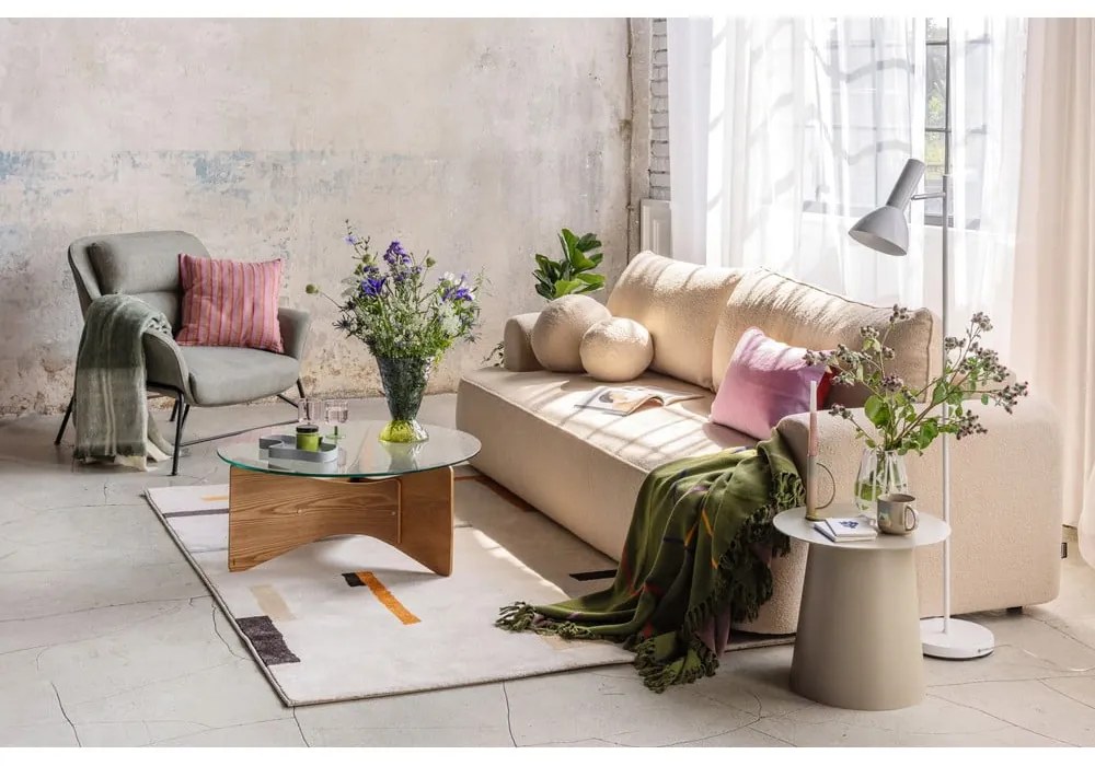 Tappeto arancione/color crema 140x200 cm Linea – Universal