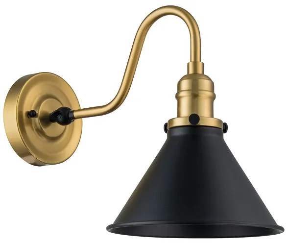 Elstead PV1-AB-MB - Lampada da parete PROVENCE 1xE27/60W/230V oro/nero