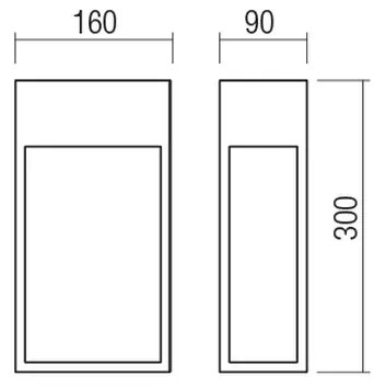 Redo 90603 - Applique LED da esterno STAND LED/20W/230V IP65 antracite