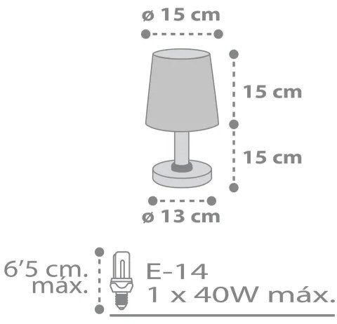 Dalber 82211B - Lampada per bambini STAR LIGHT 1xE14/40W/230V bianca