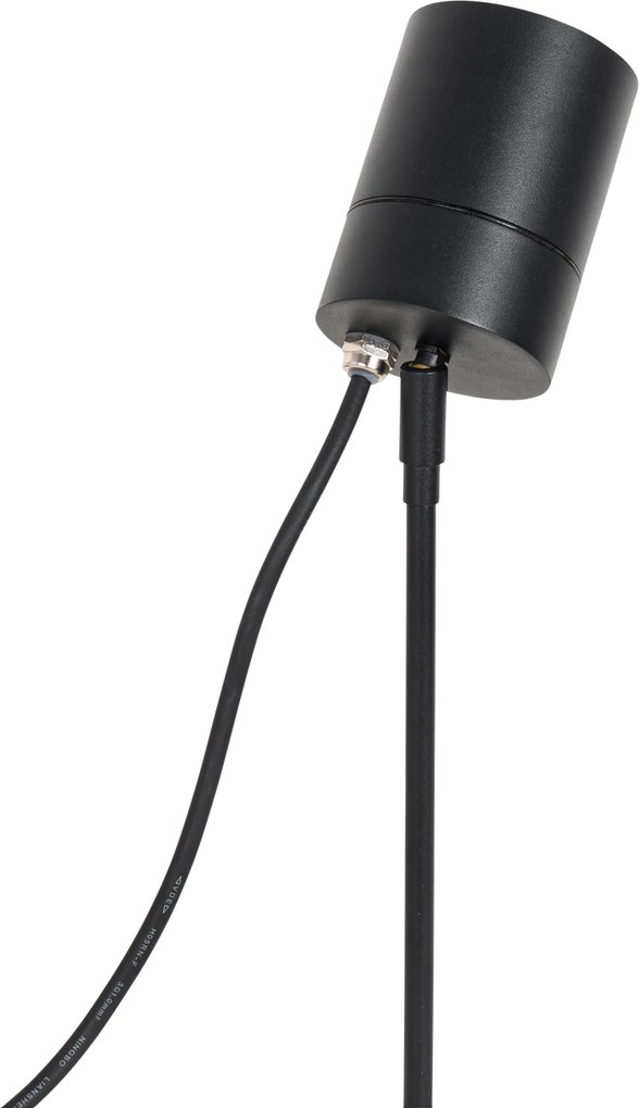 Faretto a puntale moderno nero AR70 orientabile IP44 - Solo