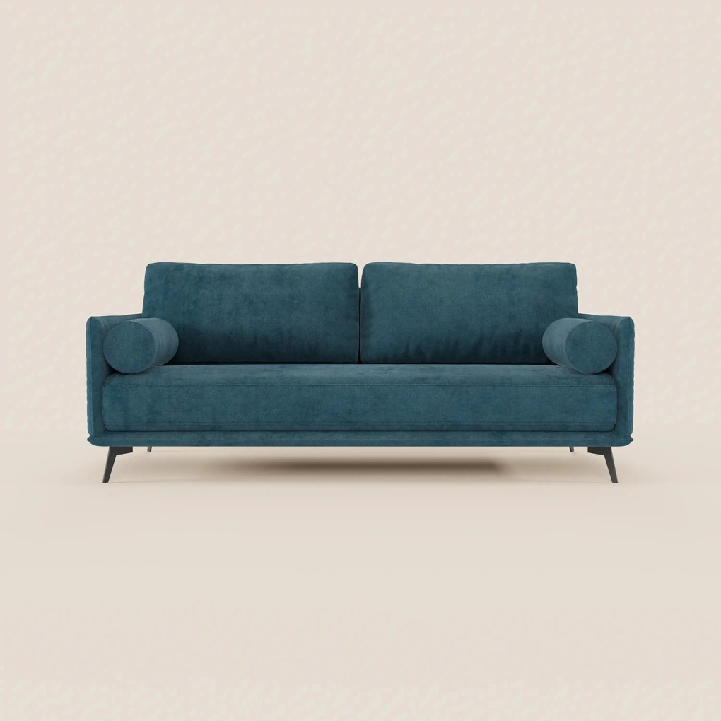 Basalto Divano lineare 2 o 3 posti con seduta unica e base in metallo in tessuto smacchiabile T31