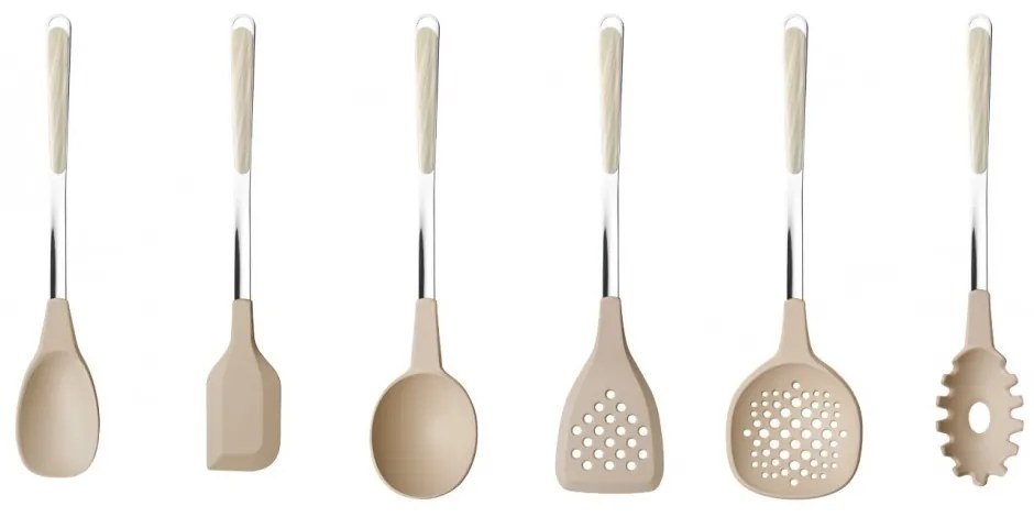 Set 6 Utensili da Cucina Legno Abete - Neva Posateria