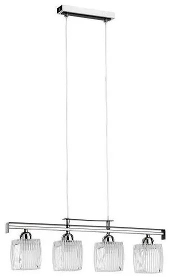 Lampadario sospeso con cavo ALMA 4xE14/10W/230V, finitura cromo lucido