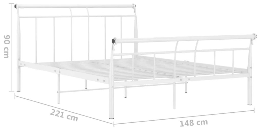 Giroletto Bianco in Metallo 140x200 cm