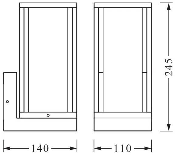 Ledvance - Applique da esterno FRAME 1xE27/60W/230V IP44