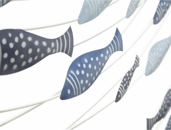 Pannello decorativo da parete design pesci 96,5X1,5X61 cm multicolor