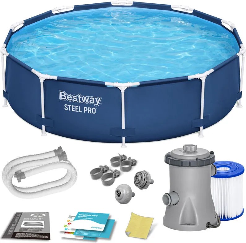 Piscina da giardino con struttura 305 x 76 cm 8 in 1 Bestway 56679