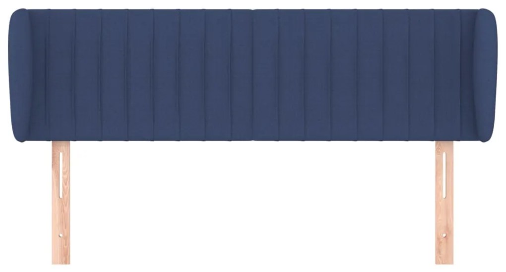 Testiera ad orecchio blu 147x23x78/88cm in tessuto