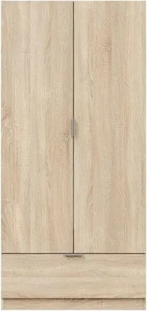 Armadio Guardaroba 2 Ante 1 Cassetto 80x50x170 Simply Rovere