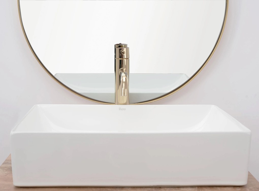 Lavabo da appoggio Rea Inga White