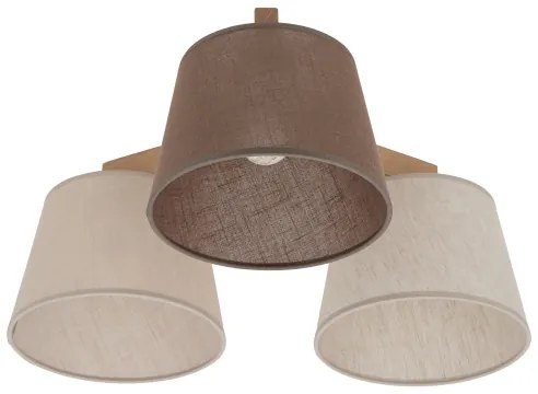 Brilagi - Plafoniera LATTE SABIA 3xE27/15W/230V pino/misto