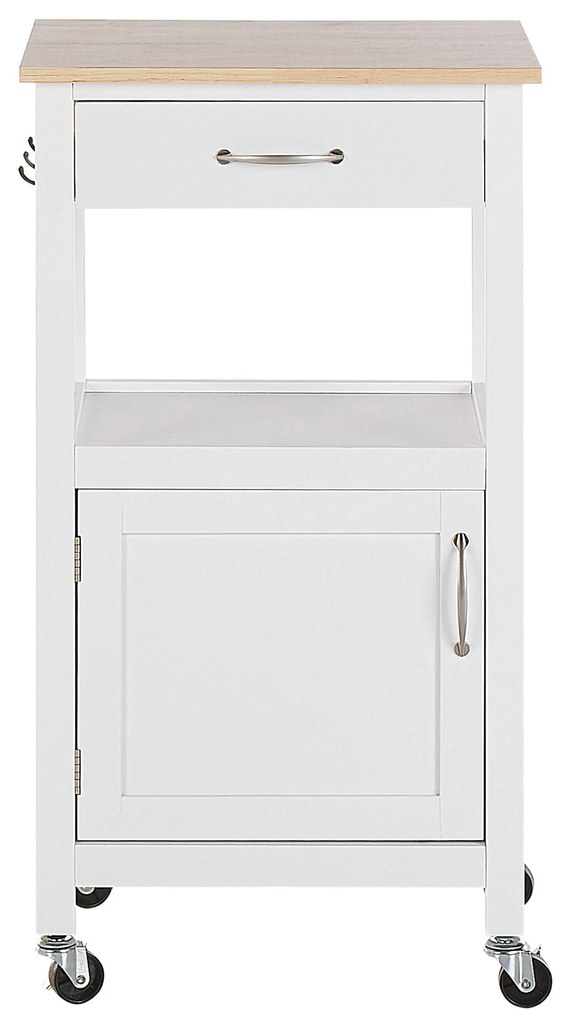 Carrello da cucina legno bianco SIENA Beliani