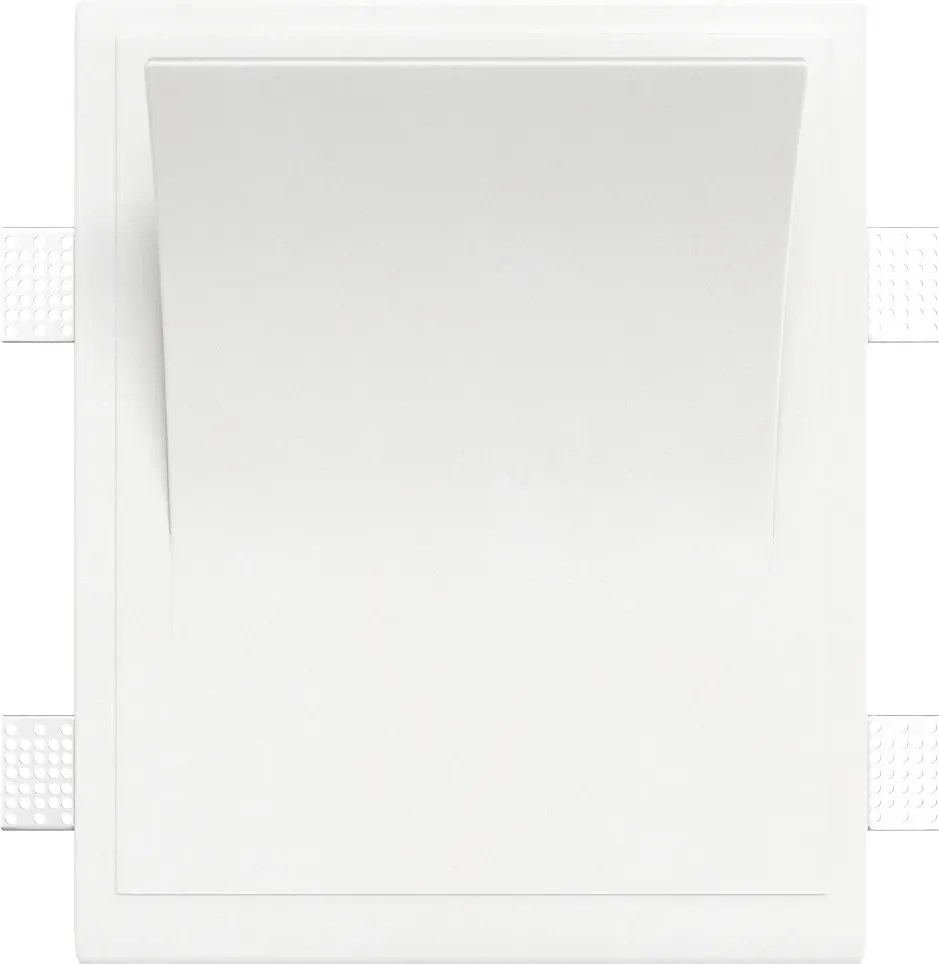 Applique Rettangolare da Incasso 2xE14 in Gesso Pitturabile