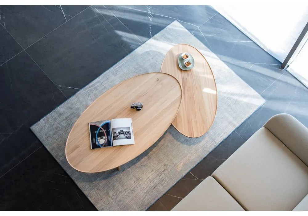 Tavolino in rovere naturale 80x150 cm Mu - Gazzda