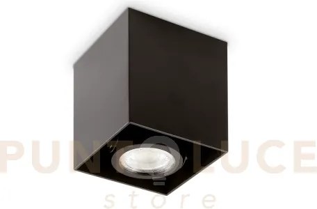 Mood faretto 1 luce attacco gu10 nero 9x9cm lampadina inclusa orien...