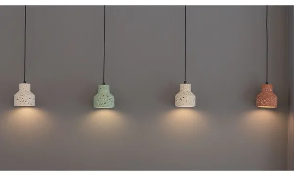 Klausen 111038 - Lampadario a sospensione con filo RESIN 1xE27/11W/230V rosa/nero
