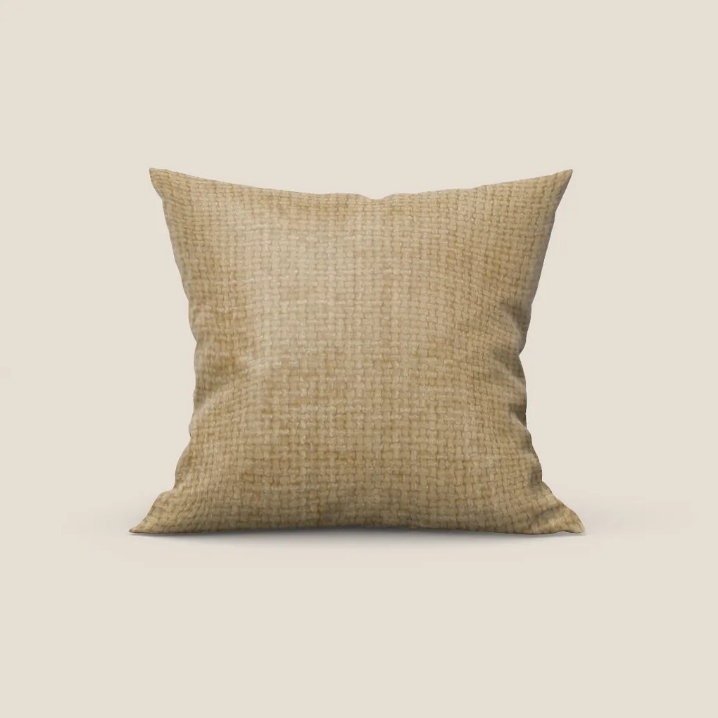 Montana cuscino disponibile in diversi colori realizzato in morbido tessuto a trama grossa impermeabile T10 giallo