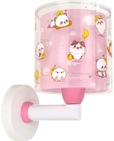 Dalber 41769S - Lampada da parete per bambini KAWAII FRIENDS 1xE27/15W/230V rosa