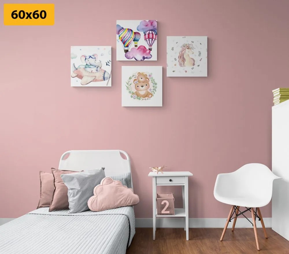 Set di quadri – Per bambini in colori delicati