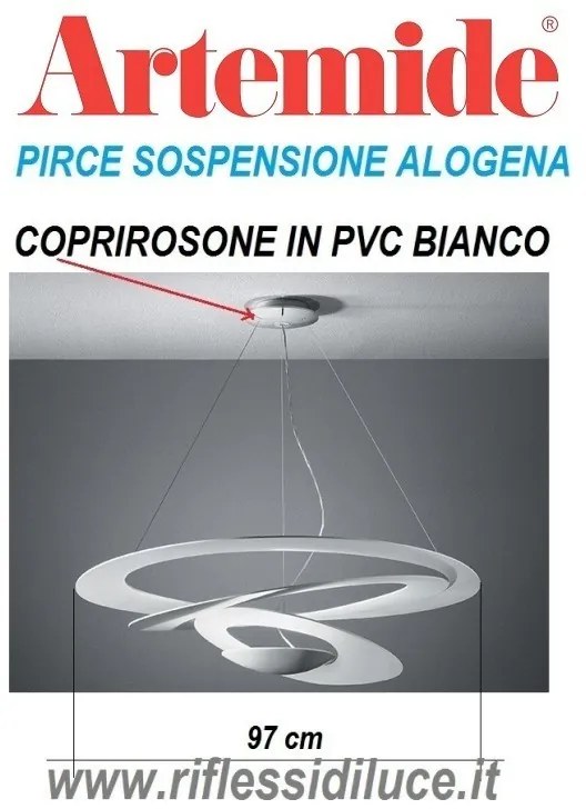 Artemide coprirosone di ricambio per pirce sospensione 97 cm alogena