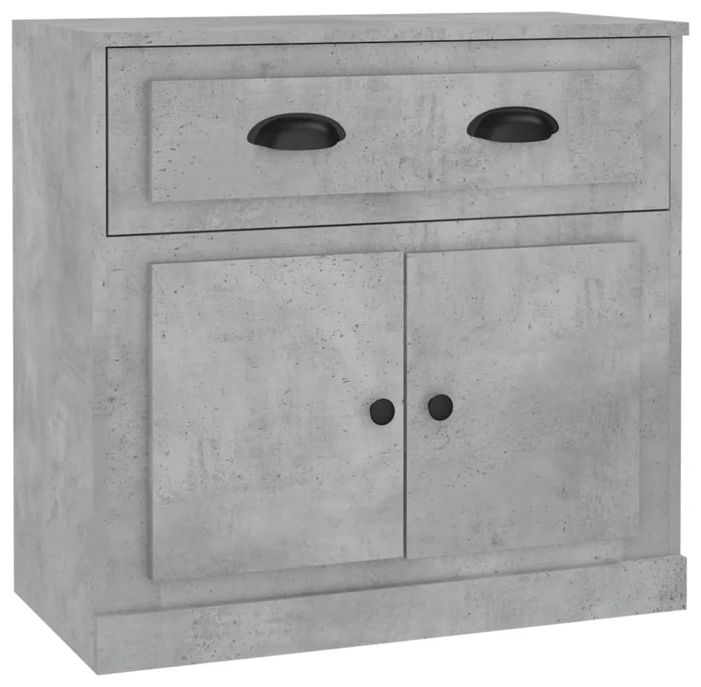 Credenza grigio cemento 70x35,5x67,5 cm in legno multistrato