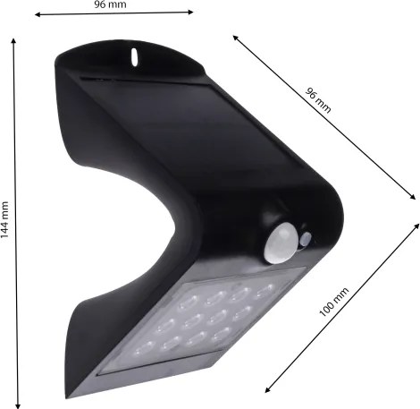 LED Luce solare con sensore di movimento LED/1,5W/1200 mAh 3,7V IP65