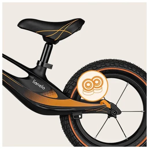 Lionelo - Bicicletta senza pedali BART AIR nero/arancione