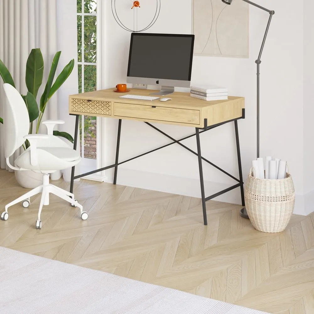 Tavolo da lavoro in rovere 60x110 cm Ecrin - Marckeric