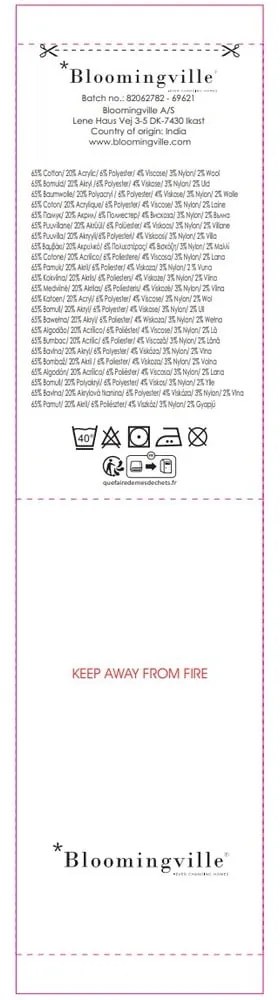 Coperta blu-rosa 130x160 cm Cadeo - Bloomingville