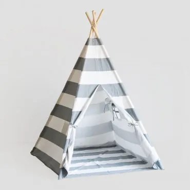 Tenda Tipi Sioux Kids Grigio - Bianco - Sklum