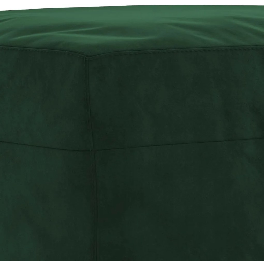 Panca verde scuro 100x35x41 cm in velluto