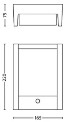 Philips - LED Applique da esterno con sensore ARBOUR LED/3,8W/230V IP44