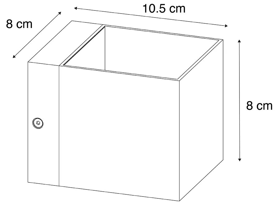 Set di 4 lampade da parete intelligenti bronzo scuro 8 cm con WiFi G9 - Transfer