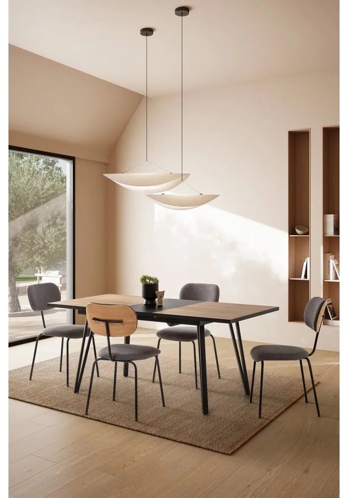 Set di sedie da pranzo nere 4 pz Dash - Marckeric