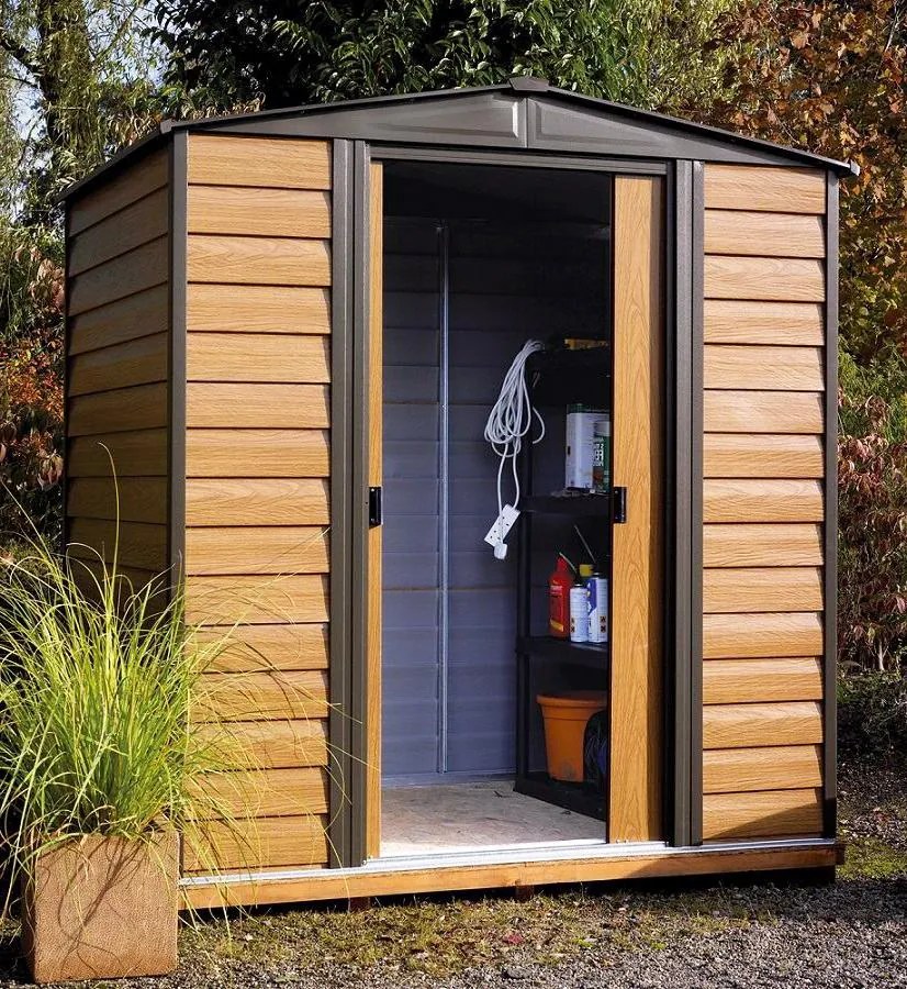 Casetta da giardino in metallo Woodridge 1,8 x 1,5 m Arrow