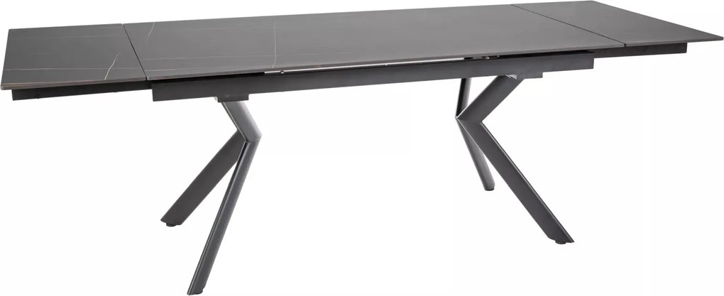 Tavolo Norton allungabile in ceramica nero opaco – 160/240x90x75 cm