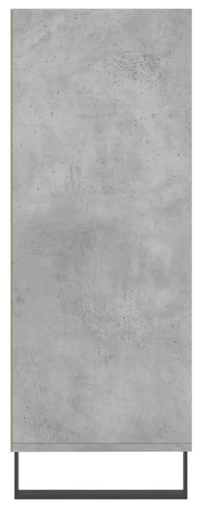 Scaffale grigio cemento 69,5x32,5x90 cm in legno multistrato